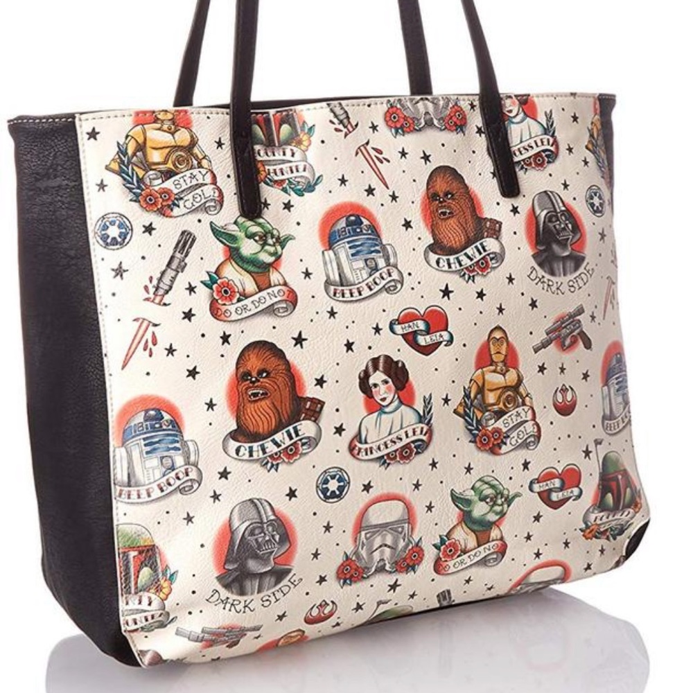 Star Wars tattoo flash print tote bag